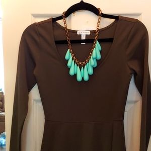 Long scoop neck dress